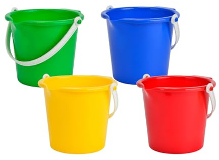 Simba Schnabel-Eimer – Sandeimer für Kinder, zufällige Farbauswahl, mit Schnabel-Ausguss, Robustes Kunststoffspielzeug, Sandspielzeug Strand und Garten, 2 Liter, 16 cm, ab 1 Jahr