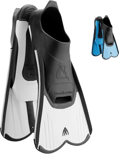 Cressi Light Fins Kurzflossen - Reisetaugliche Schnorchelflossen - Effizientes Muskeltraining - Robuste Schwimmflossen - Weiß - 39/40