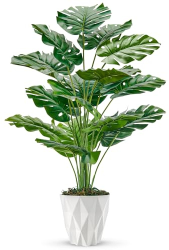 Der Rose Kunstpflanze Künstliche Pflanzen Wie Echt 71 cm Kunstpflanzen Groß Fake Plant für Wohnzimmer Badezimmer Schlafzimmer Zimmer Balkon Deko