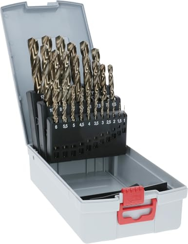 Bosch 25x PRO Stainless Steel HSS-Co Spiralbohrer-Set, 25-tlg. | für Stahl, Edelstahl, Ø 1-13,00 mm, Professional Zubehör Bohrmaschine/Schrauber