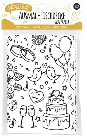 Ausmal-Tischdecke Hochzeit für Kinder, Kinderbeschäftigung , Gastgeschenke, Hochzeit Mitgebsel, Mal Mich Bunt