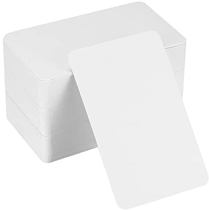 150 Stück Blanko Papier Karten, Karteikarten, Spielkarten, Kraftpapierkarten, Memory Karten Blanko, Visitenkarten Papier für Heimwerken Lernen Gedächtnis - Weiß, 8,8 x 5,2 cm/3,5 x 2,04 Zoll