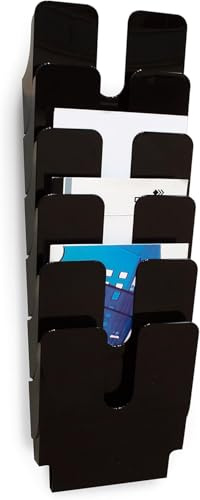 Durable Prospektspenderset (Flexiplus 6, Prospektständer A4 Hochformat) Ablagesystem, 1 Set, schwarz, 1700008061