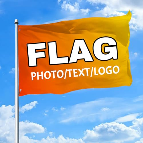 Personalisierte Flagge Selbst Gestalten,Fahne Selbst Gestalten,Banner Personalisiert,Gestalten Sie Ihre eigene Flagge mit Foto/Logo/Text für den Garten