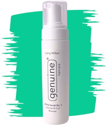 White Sands Mousse No. 3 - Schaumfestiger für starke Festigung, Volumen und Glanz, super um Locken aufzukneten und Wet-Look, langanhaltend, feuchtigkeitsspendend, Haarschaum genuine haircare