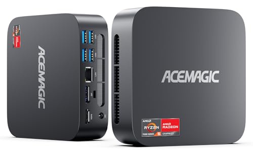 ACEMAGIC K1 Mini PC,AMD Ryzen 5 7430U(Entspricht 5850U),16GB RAM 512GB SSD | Mini Computer mit Windows 11 Pro | 4K UHD | Type-C | Dual Ethernet | WiFi 6 | BT 5.2 für Programmierung/Büro/Bildung