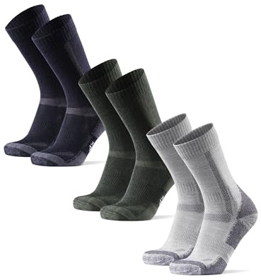 DANISH ENDURANCE Merino Wandersocken, 1, 3 & 5 Paar | Merino Trekkingsocken, Stark Gepolstert & Atmungsaktiv, Geruchshemmend, für Wandern, Trekking & Arbeit, Unisex
