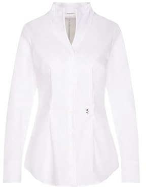 Damen Longbluse Oversized 1/1 Hemdblusenkragen 97% Baumwolle 3% Elastan