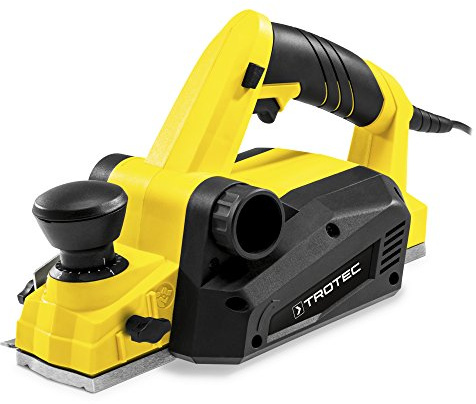 TROTEC Elektrohobel PPLS 10-750 – 750 W Hobelmaschine, 3 mm Spantiefe, 82 mm Hobelbreite, 13.000 U/min, 3 V-Nuten, Parallel- & Falztiefenanschlag, Hartmetallmesser, automatischer Parkschuh