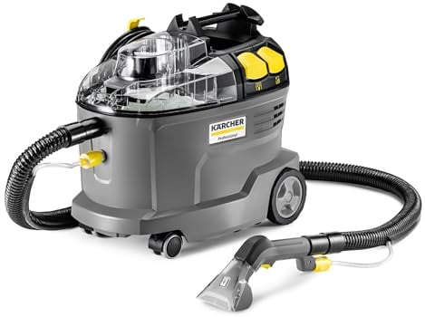 Kärcher Puzzi 8/1 Waschsauger - Leistungsstark für Polster & Teppiche, 1200W, 8L Tank, Grau/Schwarz