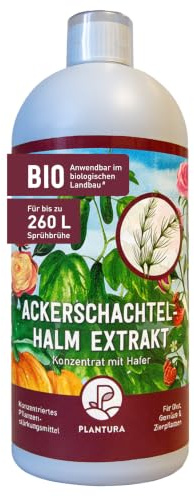 Plantura Bio-Ackerschachtelhalm Extrakt, 1 L für 260 L Spritzbrühe | Pflanzenstärkungsmittel für pilzanfällige Pflanzen, anwendbar im biologischen Landbau