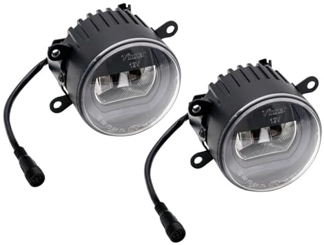 AutoStyle Semi-Universal LED Nebelscheinwerfer + 'U-Shape' Tagfahrlicht | Durchmesser 90mm - ECE-R19/R87 E-Prüfzeichen