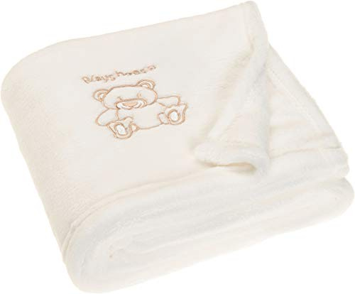Playshoes Unisex Baby Fleece-Decke Bär 301700, 2 - Natur, 100 x 150 cm/39.4 Inch x 59 Inch