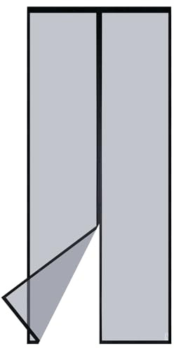 Apalus VP Fliegengitter Tür, Magnet Insektenschutz Balkontür 90x200 cm, 2 x Langlebiger als der Apalus Klassiker, Katzenkrallen Sicher, Stärkere Magneten, 3.8 cm Breites Klettband, Nicht Kürzbar