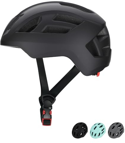 Fahrradhelm Kinder, Kinderhelm für Mädchen und Jungen, Skaterhelm Baby Verstellbar, Helm für Roller Scooter, Sporthelm (Black Matt, M (55-58 cm))