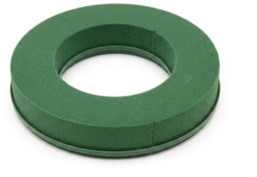 mosy Steckschaum-Kranz 30 cm, mit Plastikunterl., Steckmoos - Ring f. frische Blumen-Gestecke, Steckmasse, nass, Frischblumen, rund, Tisch-Deko