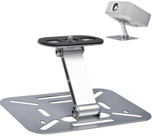 Kleiner Desktop Projektor Halterung, mit 1/4 Zoll Schraubschnittstelle Projektorhalter, Multifunktional Desktop Projector Stand, Multifunktionaler Beamer Halterung, Mini Beamer Ständer (Silbrig)