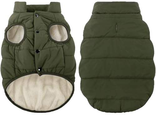 ASENKU Hundemantel Winter M wasserdichte & Winddichte Hundejacke mit Fleece
