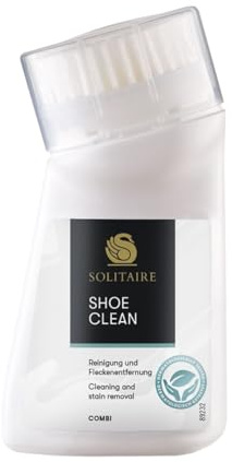 Solitaire Shoe Clean - Reinigung und Fleckentfernung für Schuhe mit Bürste, Transparent (Transparent), 75.00 ml