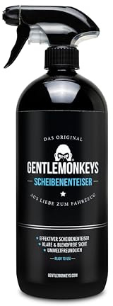 GENTLEMONKEYS Scheibenenteiser Spray (1l) - Bis -53°C - Für Auto | Scheibenfrostschutz für Autoscheiben - Verhindert Wiedervereisung - Entfrostet Scheiben - Wirksam bis -53°C - Ideal für Auto