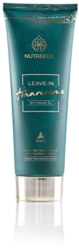 NUTREEOIL Leave-In Haarcreme 200 ml mit Cacay Öl – Locken definieren, Anti-Frizz & Feuchtigkeit, ohne Silikone, vegan – Leave-In Conditioner für Locken, Wellen & glattes Haar