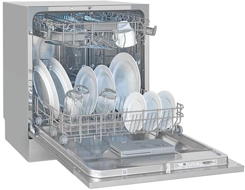 Exquisit GSP508-030D Tischgeschirrspüler Silber - Spülmaschine 8 Gedecke