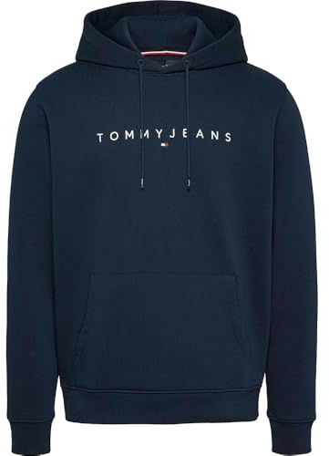 Tommy Jeans Herren Hoodie Linear Logo mit Kapuze