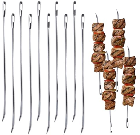10Stück Braten Trussing Nadeln, 17cm Dressiernadel, Spicknadel, Bratennadel aus Edelstahl Metzger Fleisch Nadel Edelstahl Kochnadeln Geflügel zum Sichern von Gefülltem Truthahn Huhn Braten Gerolltem