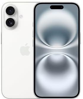 Apple iPhone 16 128 GB: 5G Handy mit Kamerasteuerung, A18 Chip und einem echten Boost für die Batterie. Funktioniert mit AirPods, Weiß