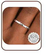 Milacolato 925 Silber Ring Für Damen Mädchen, 18 Karat Weißgold Vergoldetes Sterling Silberring Bandringe, 1,9mm Verlobungs Versprechen Fingerring 62 Diamant-Schneidring