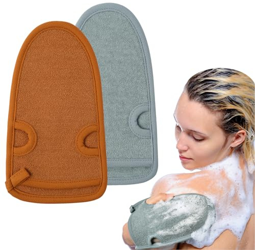 URAQT Peelinghandschuh, Exfoliating Gloves peelinghandschuhe,2 Stück | Peeling-Handschuhe Körper, handschuh Körperpeeling für Körper und Gesich