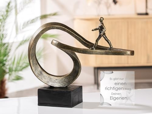 Casablanca Skulptur Path, Deko Figur Bronze, Kunstharz Statue Wohnzimmer, Büro Dekoration H. 25 cm x B. 32 cm - Moderne Skulpturen