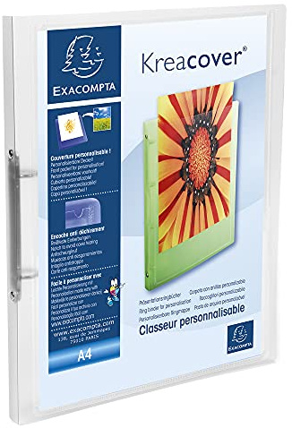 Exacompta flexibles Ringbuch PP personalisierbar A4 2 Ringe farblos