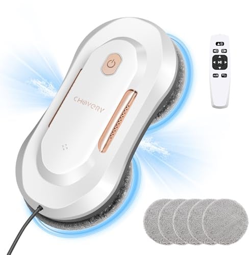 CHOVERY CL-3 3000Pa Fensterputzroboter, Fensterroboter mit Sprühfunktion, Automatischer Fensterputzer, Fensterreiniger Roboter Elektrisch, Fensterreinigungsroboter,Für Innen- & Außenfenster