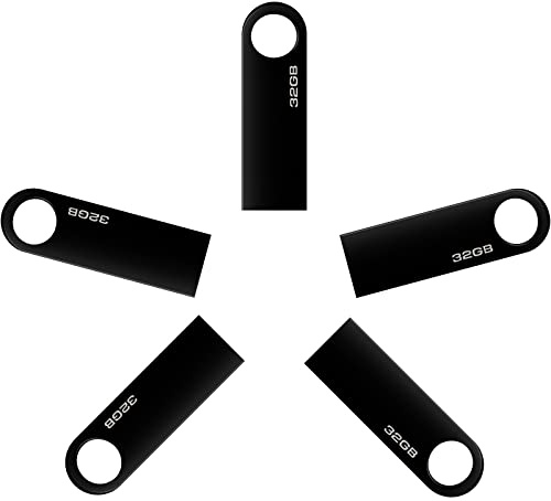 USB Stick 32gb,5 Stück Mini USB-Sticks 32gb mit Schlüsselanhänger Speicherstick USB 2.0 Flash Drive USB-Flash-Laufwerk 32 GB (Wasserfest)