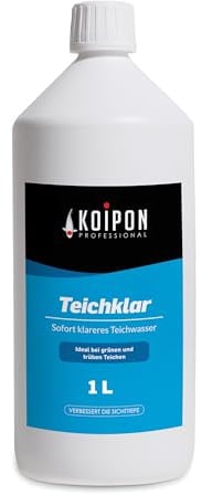 KOIPON Teichklar 1L Teichwasseraufbereiter für klares Teichwasser | Teichklärer gegen Schwebealgen, grünes und trübes Wasser | Reduziert Phosphat und Schwermetalle
