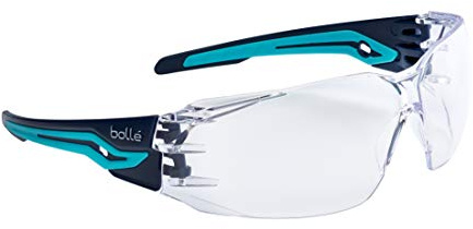 Bollé Silex - Patillas bi-Material PC y TPR - PC incoloro antirayaduras y antivaho, Navy bue/Blue