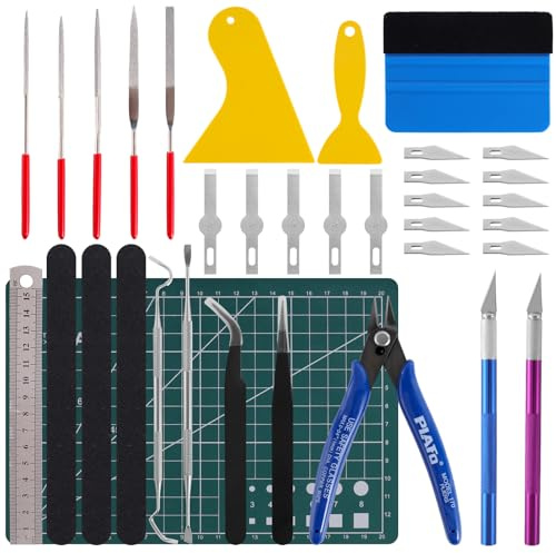 30 teiliges Gundam Modellbau Werkzeuge, Gundam Modeler Grundwerkzeuge Hobby, Gundam Modeler Grundwerkzeuge Hobby, Modellbauwerkzeug Craft DIY Bastelwerkzeug für Auto Speckstein Modellbau Reparatur