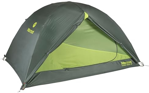 Marmot Crane Creek 3P, Leichtes 2/3-Mann Trekkingzelt, Wasserdichtes Backpackingzelt Zum Camping Und Wandern, Macaw Green/Crocodile , 3 Person