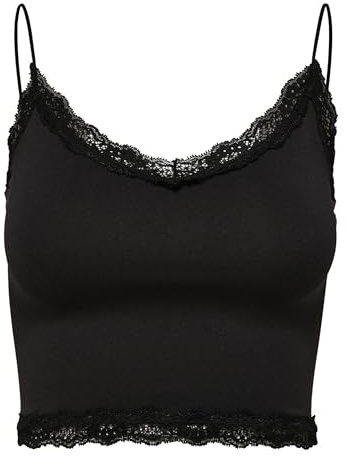 ONLY Damen Onlvicky Lace Seamless Cropped Top Noos Onlvicky Lace Seamless Cropped Top Noos (1er Pack)