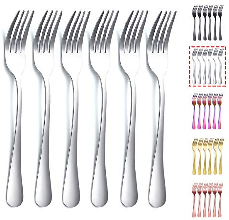 Kyraton Edelstahl Gabeln 6er, 20.8cm Gabel, Tafelgabeln, Besteck Gabeln, Geeignet für Haushalte, Restaurants, Kantinen Spülmaschinenfest