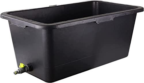 Badewanne mit Ablassventil für Hunde und Katzen - Planschbecken für Haustiere mit Wasserhahn - Kunststoffpool - 4 Größen (80 l; 78 x 48 x 30 cm)