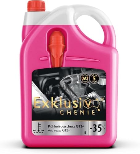 Exklusiv Chemie G12+ Kühlerfrostschutz bis -35° - 5 Liter - 5 Jahre | Kühlflüssigkeit Auto | G12 Kühlmittel Auto | Gebrauchsfertig | Langlebiger Schutz