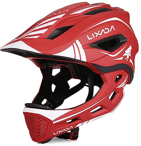 Kavolet Fahrradhelm Kinder, Kinderhelm Integriert Kinder Fullface Helm mit Abnehmbarem Kinnschutz, Downhill Helm für Radfahren, Skateboarden, Rollschuhlaufen, Roller (Unisex 52-58cm)