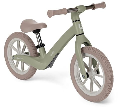 KikkaBoo Laufrad ab 3 Jahre LANSER, Ultraleichtes Balance Bike, 12 Zoll, Verstellbarer Sitz, Fahrrad für Kleinkinder 3-6 Jahre, Grün