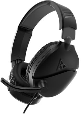 Turtle Beach Recon 70 Multiplattform-Gaming-Headset mit Kabel, PS5/PC/XBOX | Schwarz, PlayStation/PS4/XBOX Series X|S/XBOX One/Mobil, Flip-to-Mute-Mikrofon, 40-mm-Lautsprecher, leicht, weiche Ohrpolster