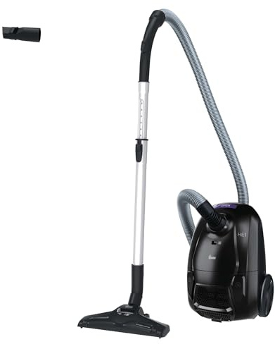Hoover HE1 sehr Kleiner und kompakter, leistungsstarker Staubsauger für Hartböden & Teppiche, EPA-Staubfilter, 2,5L Staubbeutel, integriertes Zubehör, 700W, Sauger mit 7,5m Kabellänge