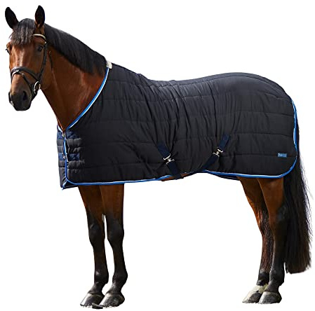 Horze Stalldecke Glasgow 100 g, Unterdecke für Pferde, Übergangsdecke, Blau, 145