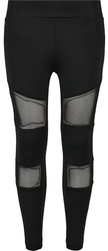 Urban Classics Mädchen Leggings Girls Tech Mesh Leggings Black 146/152