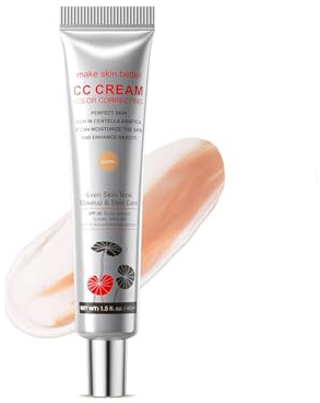 CC Cream - Koreanische Color Correcting Creme mit LSF 25, Leichter Getönter Moisturizer & Concealer, Lang anhaltend für natürlich strahlende Haut, Unsichtbare Poren (DARK, 45ml)